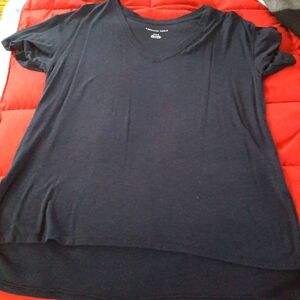 American Eagle Outfitters Navy Blue V-Neck Top